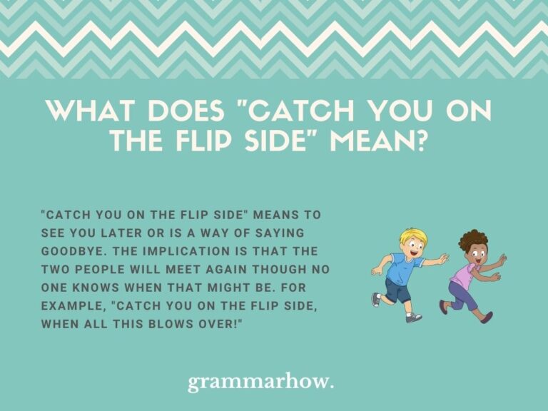 Catch You On The Flip Side Meaning Origin 12 Examples 