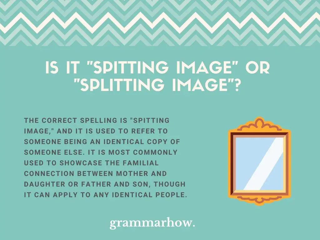Is It Spitting Image Or Splitting Image?