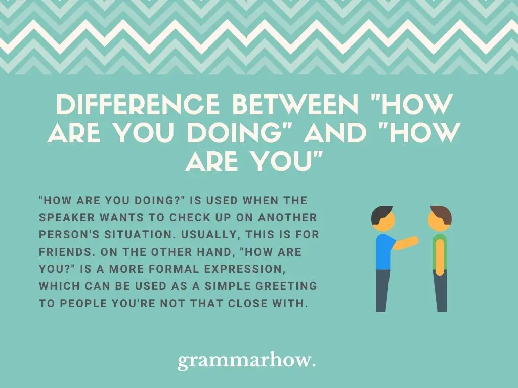 What Is The Difference Between "How Are You Doing" And "How Are You"?