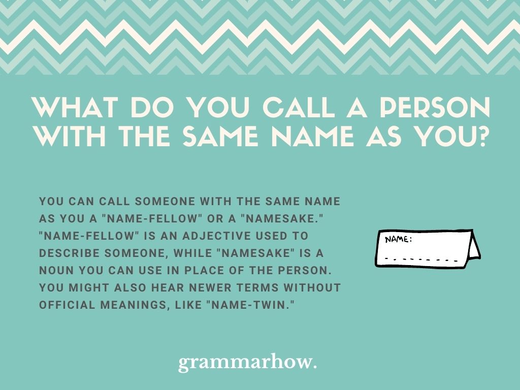 4 Words For Someone With The Same Name As You Read This First 