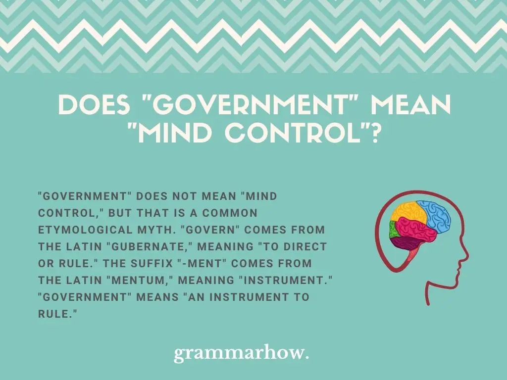 Does "Government" Mean "Mind Control"?