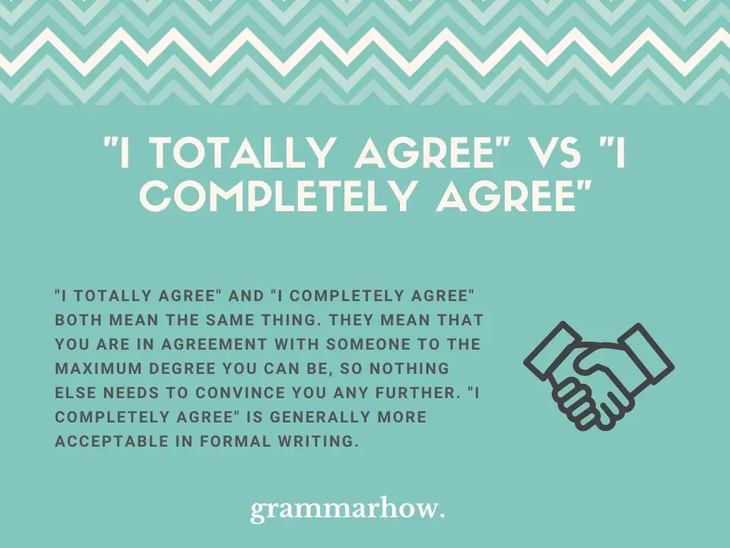 What Is The Difference Between "I Totally Agree" And "I Completely Agree"?