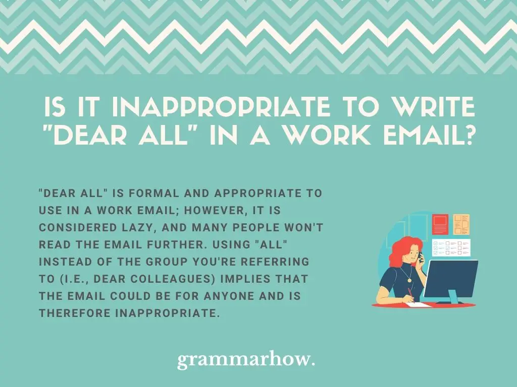 Is It Inappropriate To Write "Dear All" In A Work Email?