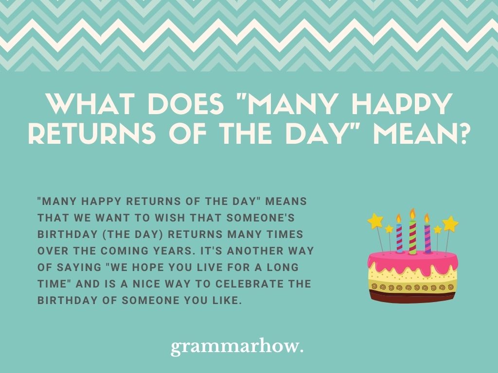  Many Happy Returns Of The Day Meaning Usage On Birthdays