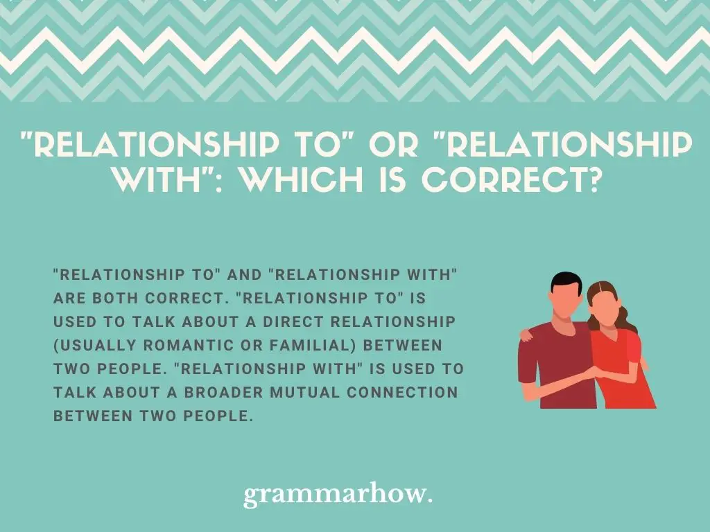 "Relationship To" Or "Relationship With": Which Is Correct?