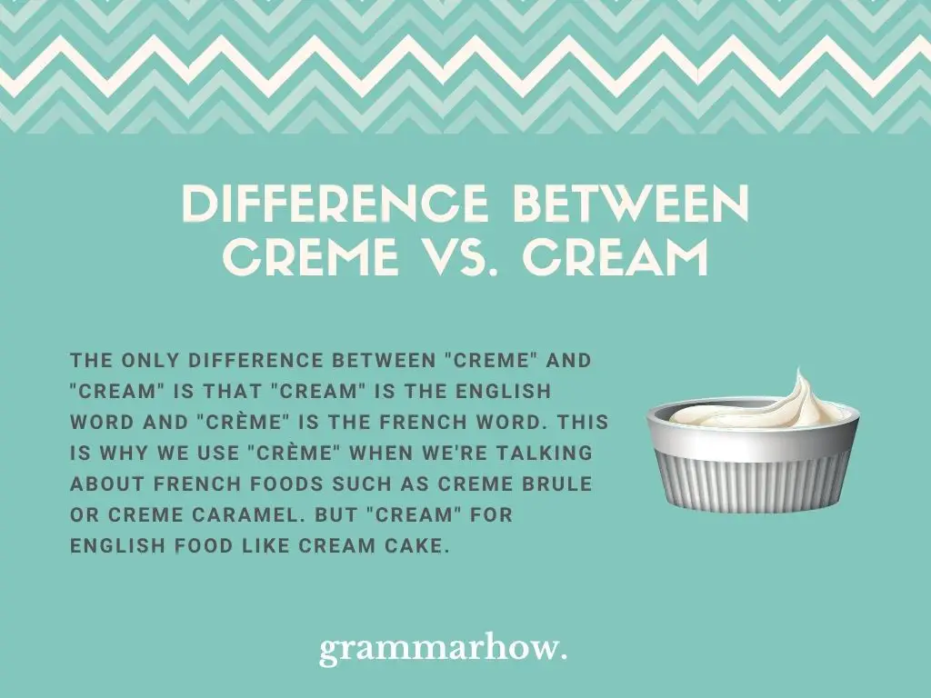 Difference Between Creme Vs. Cream