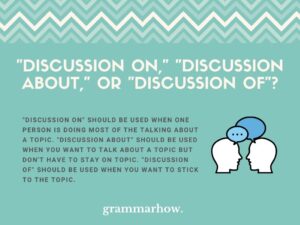 WHEN SHOULD I USE A DISCUSSION OF VS A DISCUSSION ON VS A intelligence overview