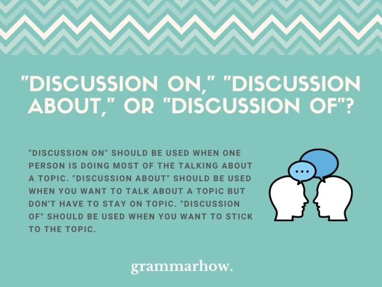 Discussion On vs. Discussion About vs. Discussion Of Difference Revealed