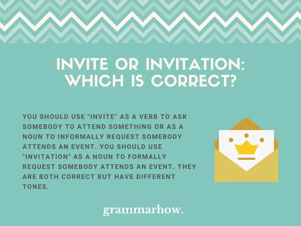 Invite Or Invitation: Which Is Correct?