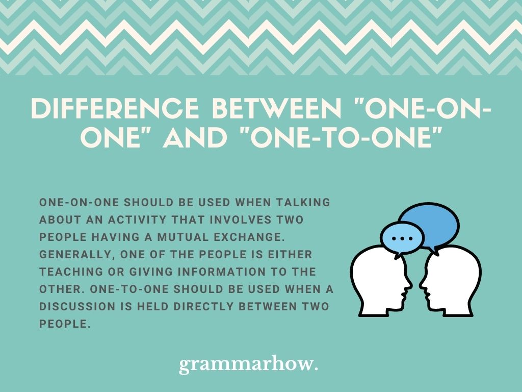  One On One Vs One To One Difference Explained 12 Examples 