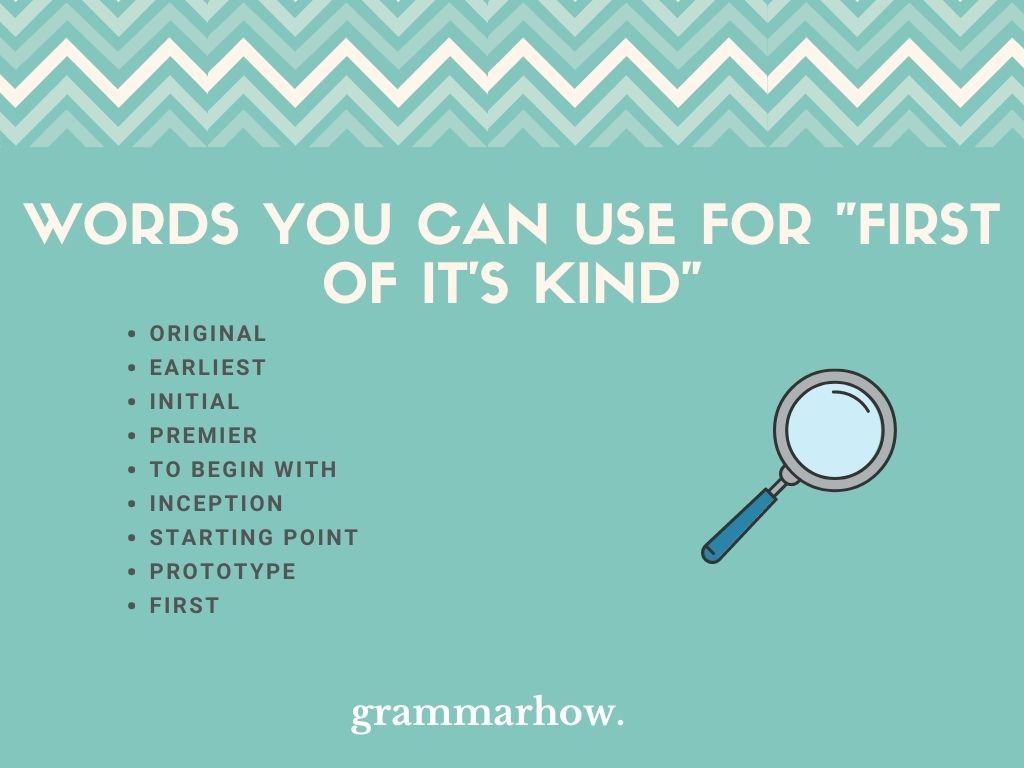 30 Words You Can Use For First Of It s Kind Helpful Examples 