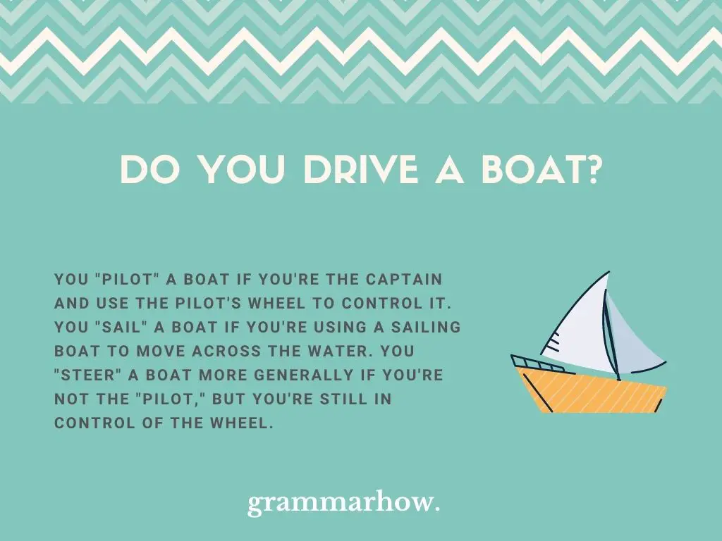 Do You Drive A Boat?