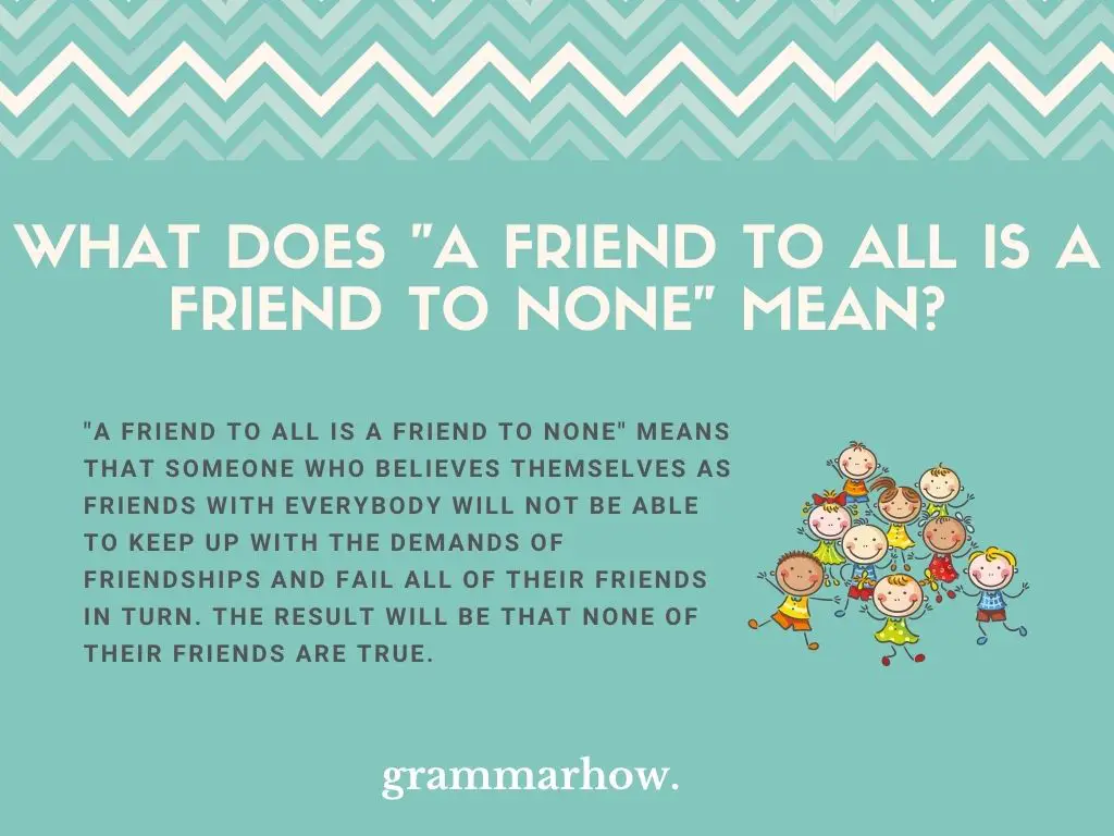 What Does "A Friend To All Is A Friend To None" Mean?