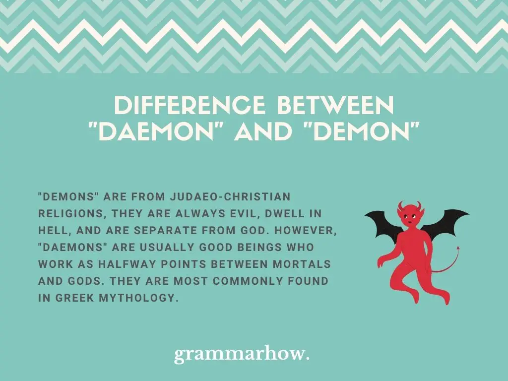 What Is The Difference Between "Daemon" And "Demon"?