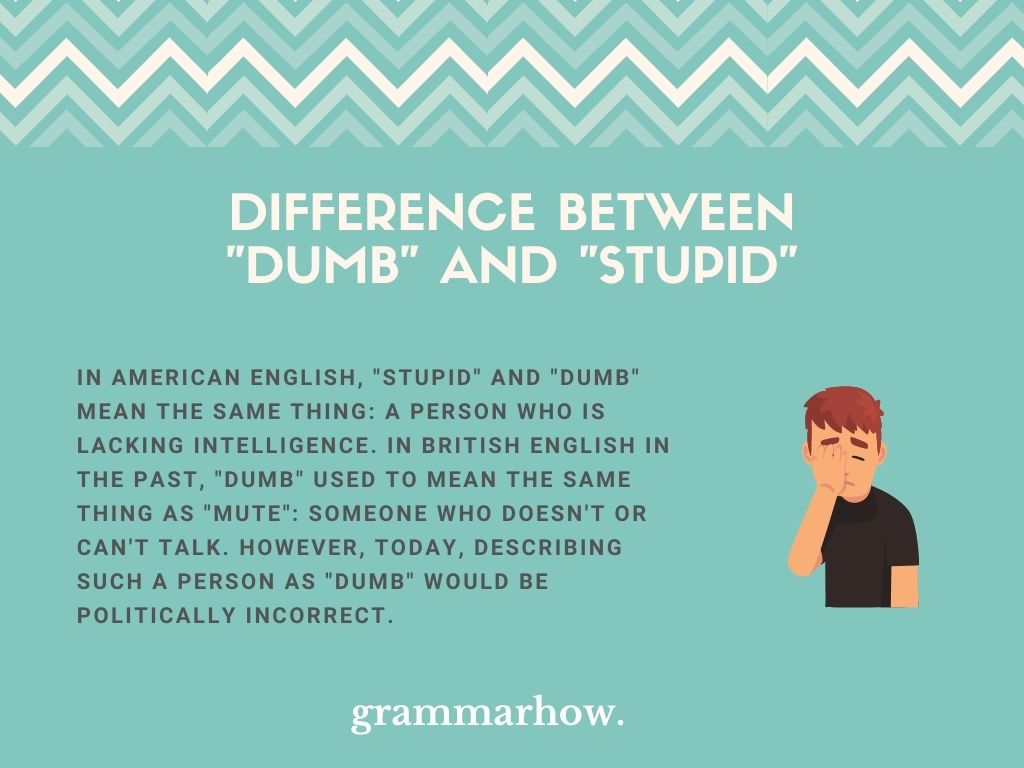 Difference Between Dumb Stupid And Idiot