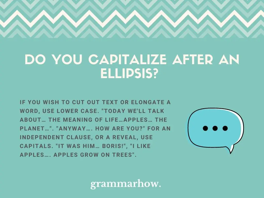 Do You Capitalize After An Ellipsis?