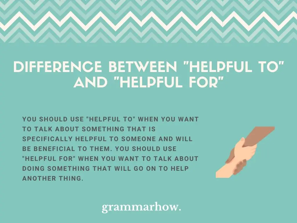 What Is The Difference Between "Helpful To" And "Helpful For"?