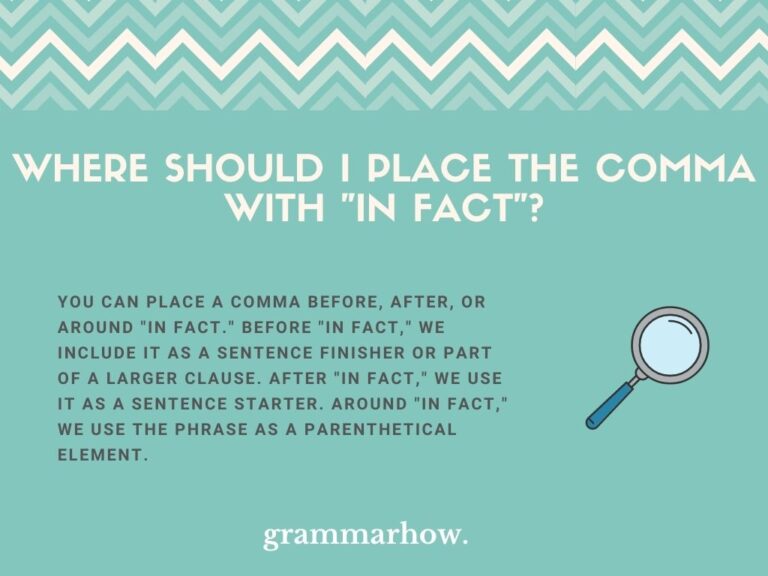 “In Fact” Comma Rules Explained (Helpful Examples)