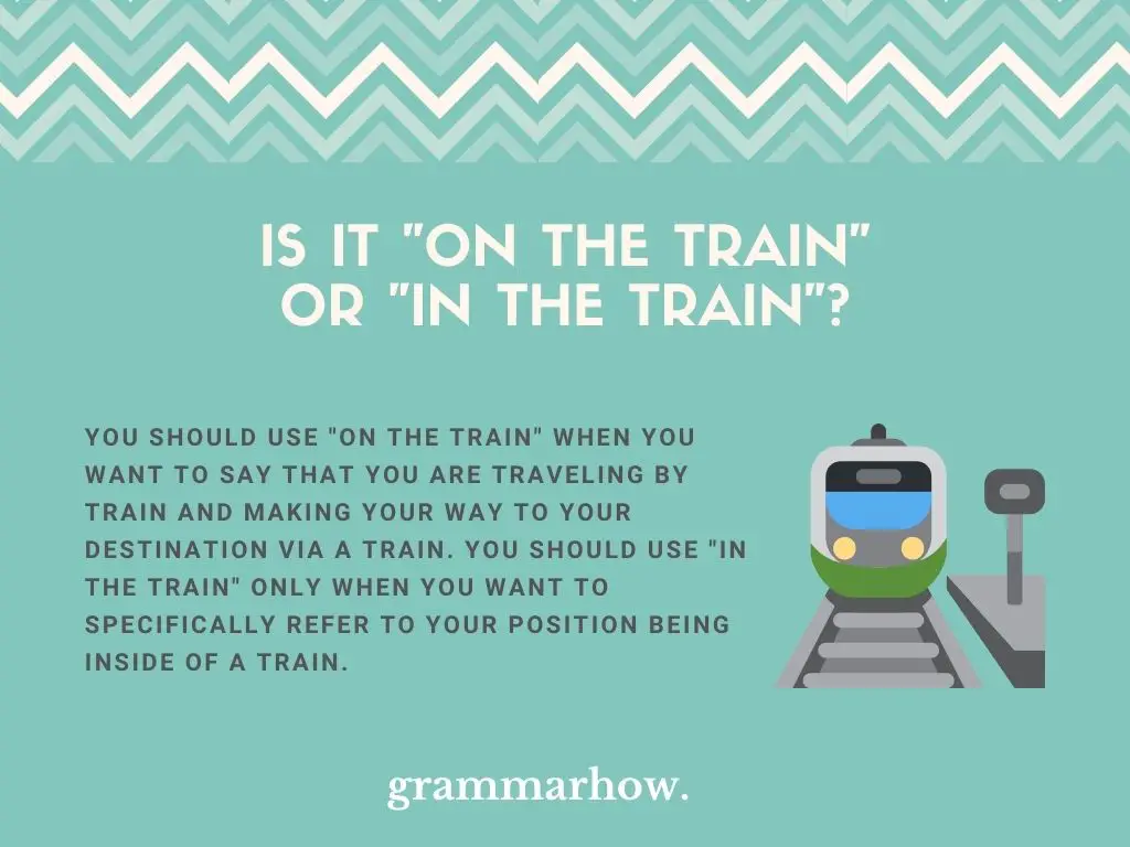 Is It "On The Train" Or "In The Train"?