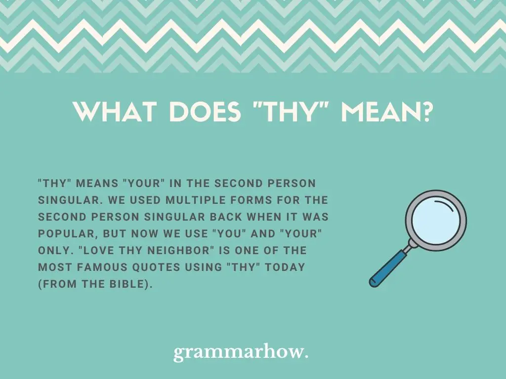 What Does "Thy" Mean?