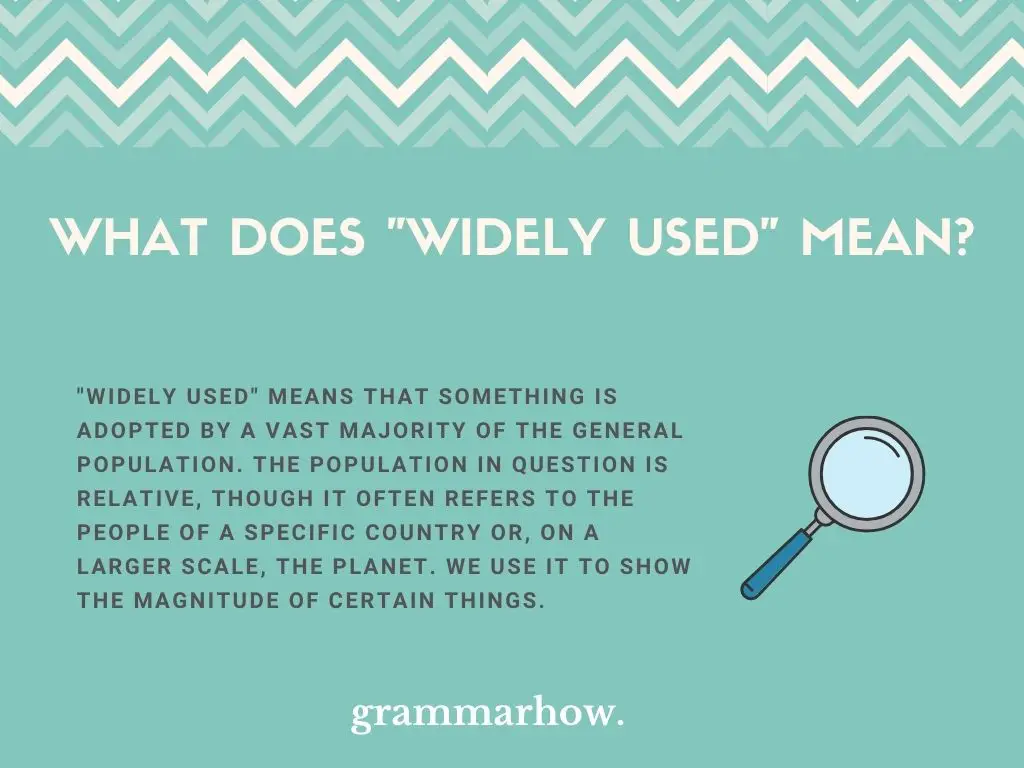 What Does "Widely Used" Mean?