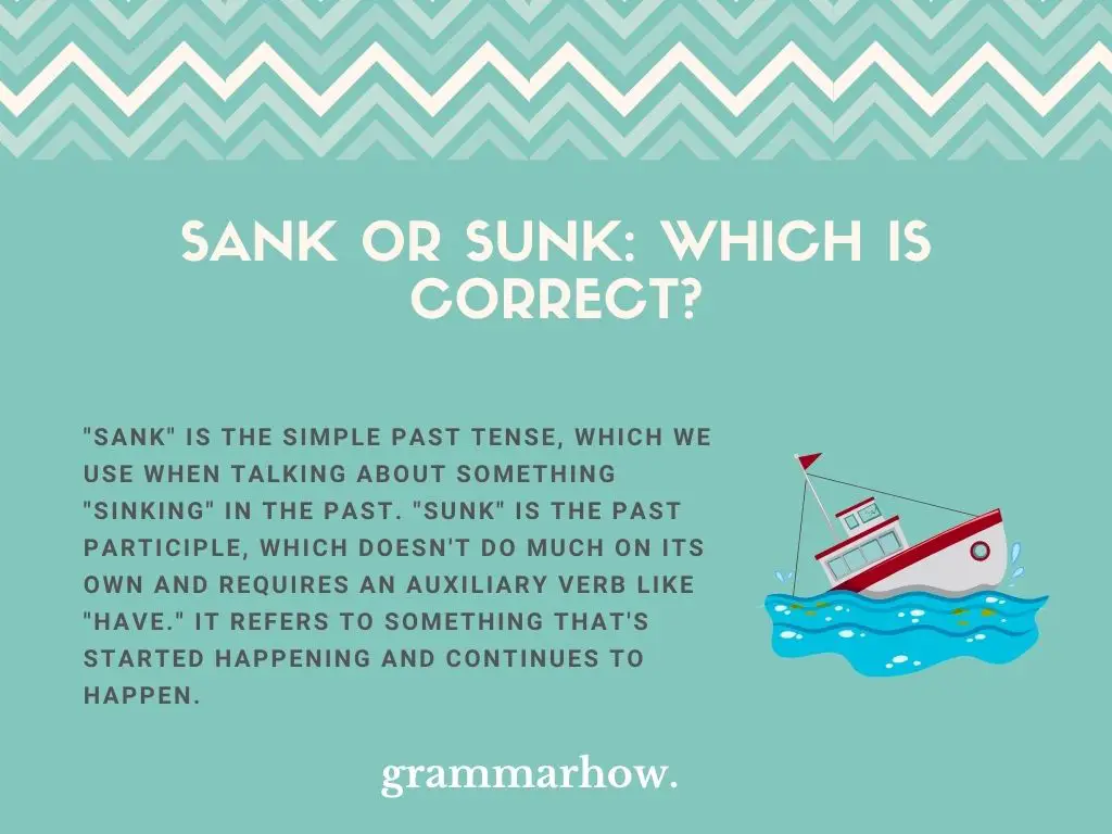 Sank or Sunk: Which Is Correct?