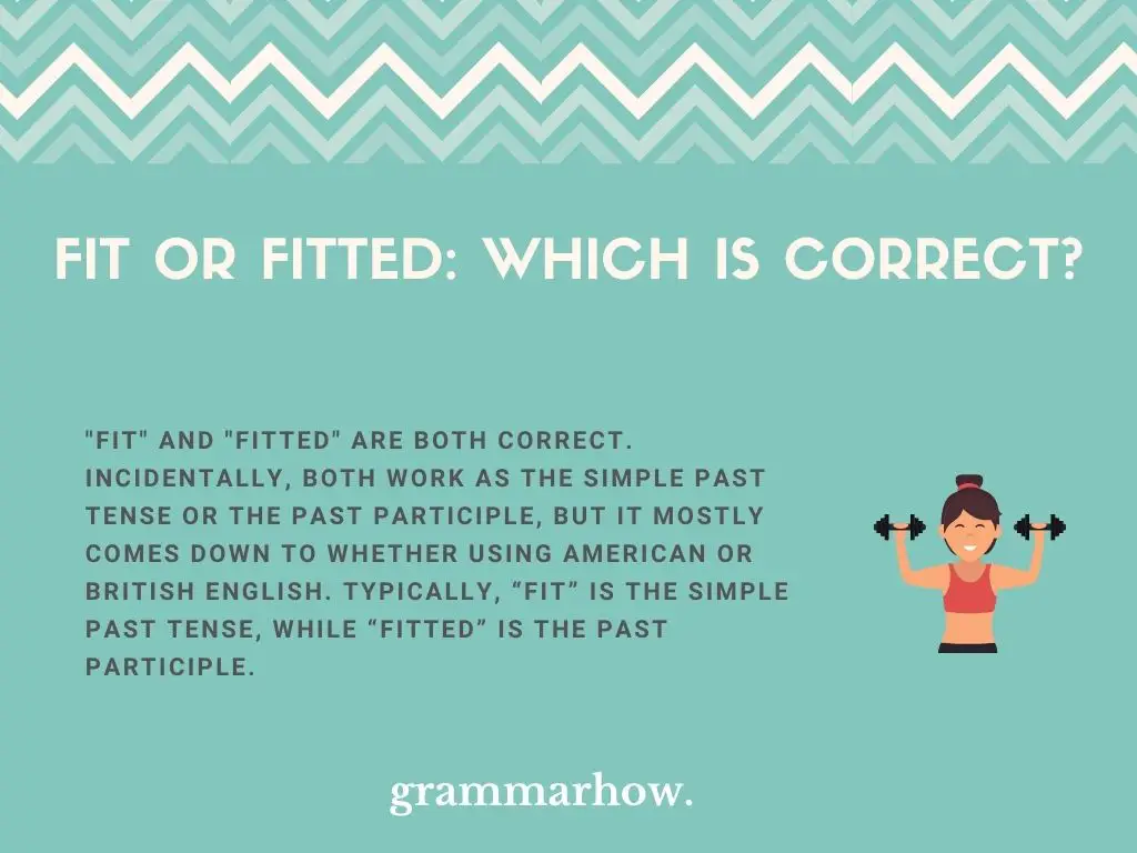 Fit or Fitted: Which Is Correct?