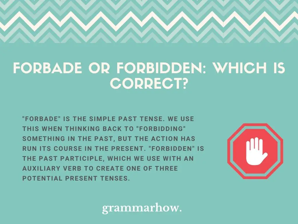 Forbade or Forbidden: Which Is Correct?