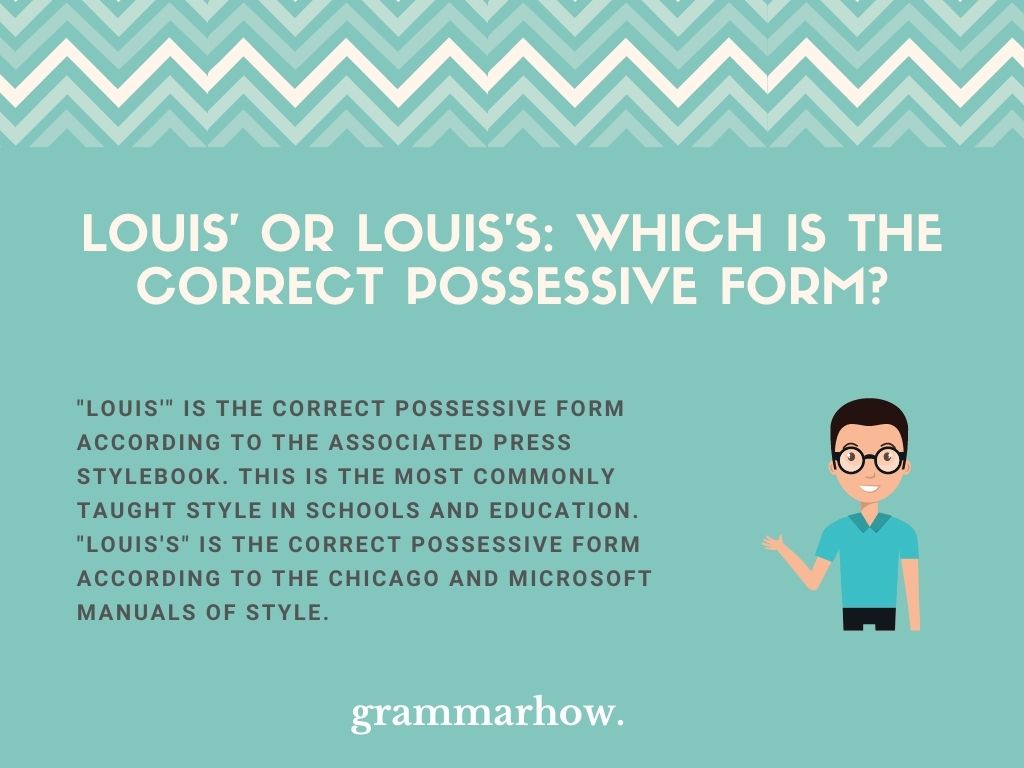Louis Or Louis s Here s The Possessive Form Helpful Examples Louis Or Louis s Here s The Possessive Form Helpful Examples