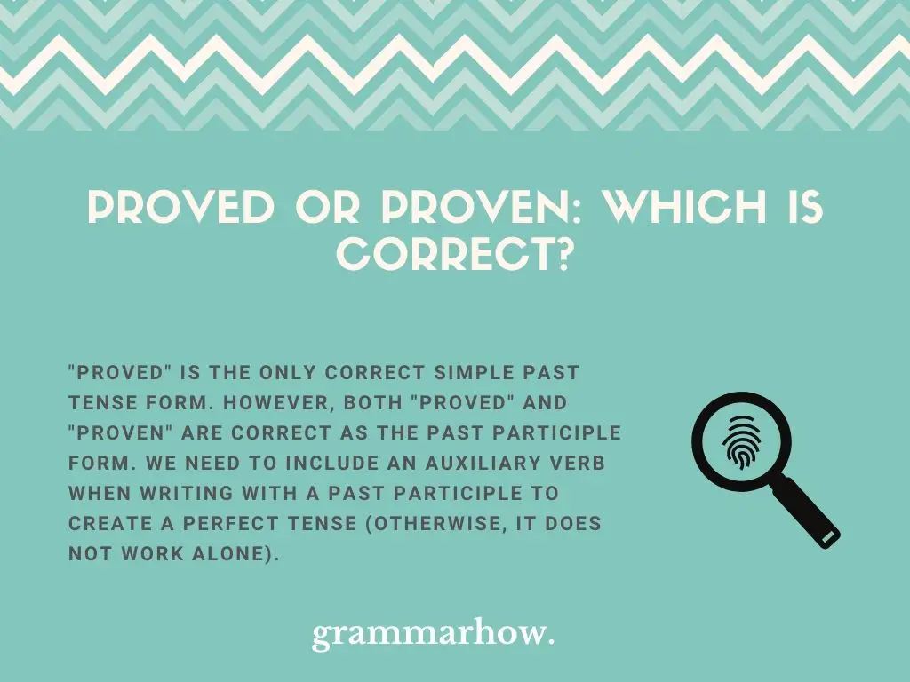 Proved or Proven: Which Is Correct?