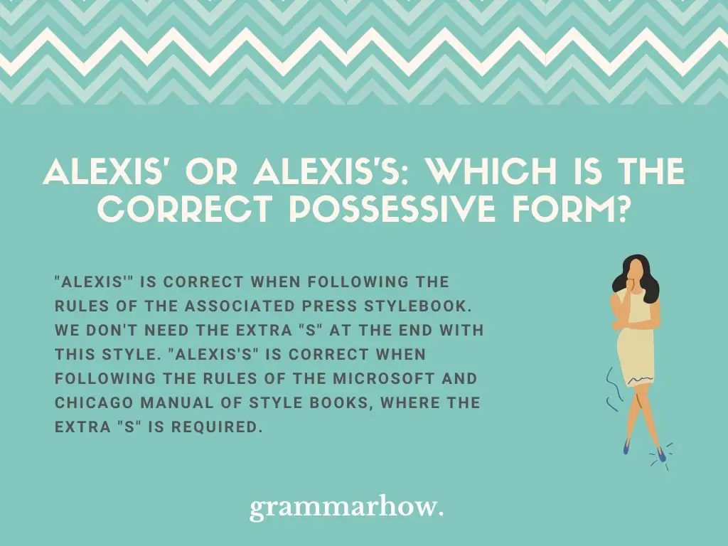 Alexis' or Alexis's possessive