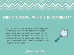 Did vs. Done: Difference Explained (Helpful Examples)