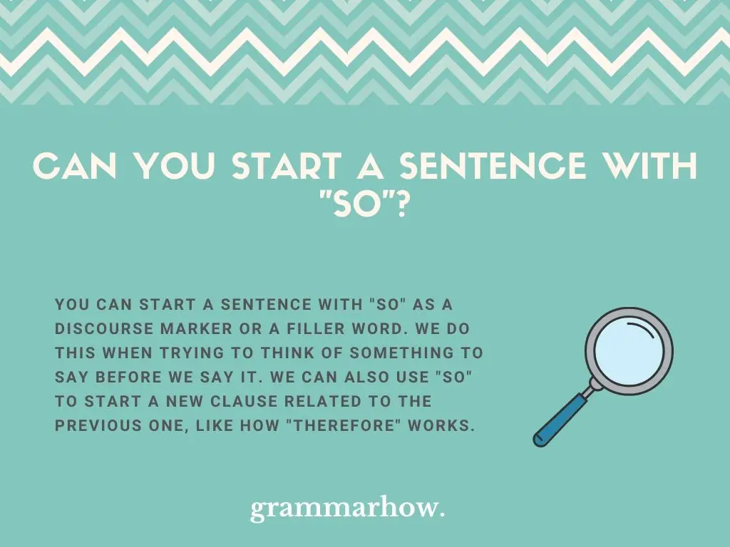 Can You Start A Sentence With "So"?