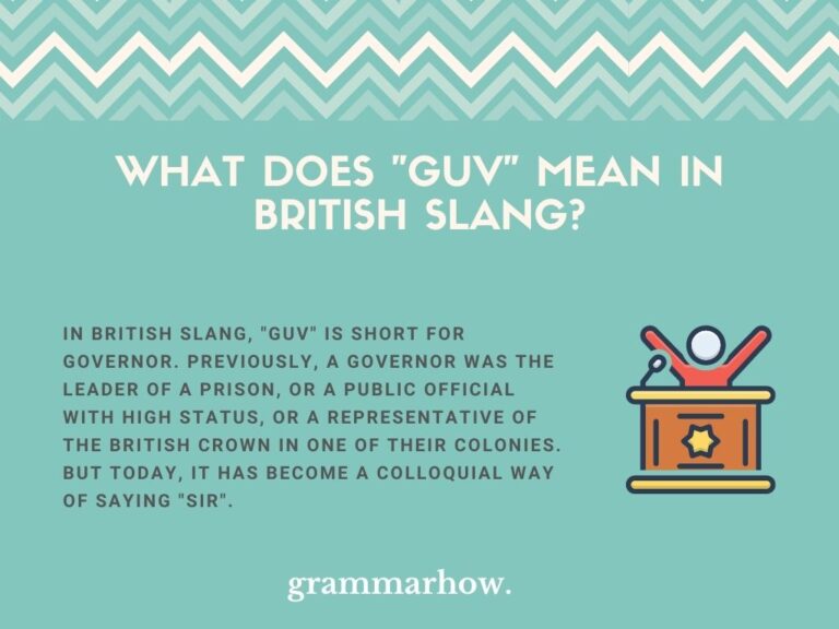 What Does The British Term Governor Mean