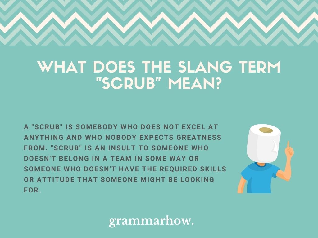 What Does The Slang Term "Scrub" Mean?