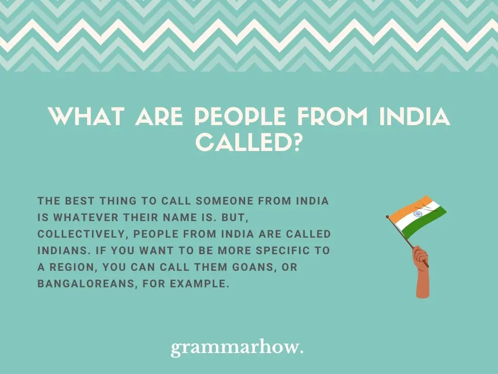 What Are People From India Called?