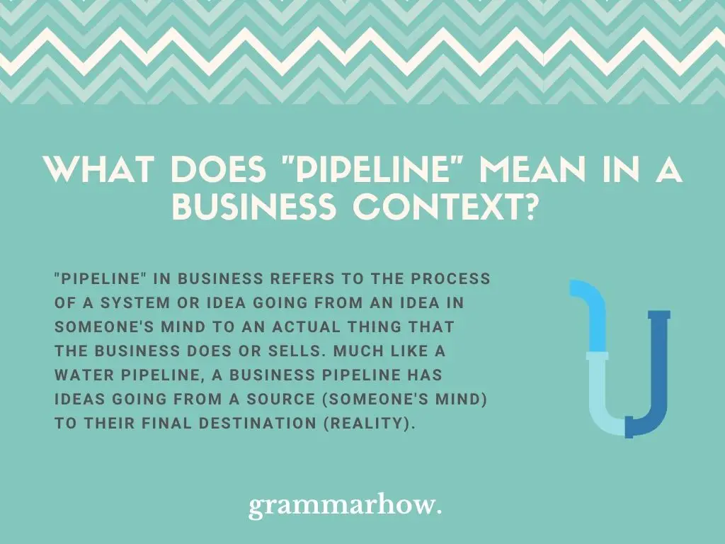 What Does "Pipeline" Mean In A Business Context?