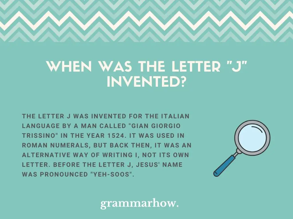 When Was The Letter "J" Invented?