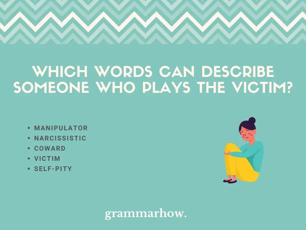 Which Words Can Describe Someone Who Plays The Victim?