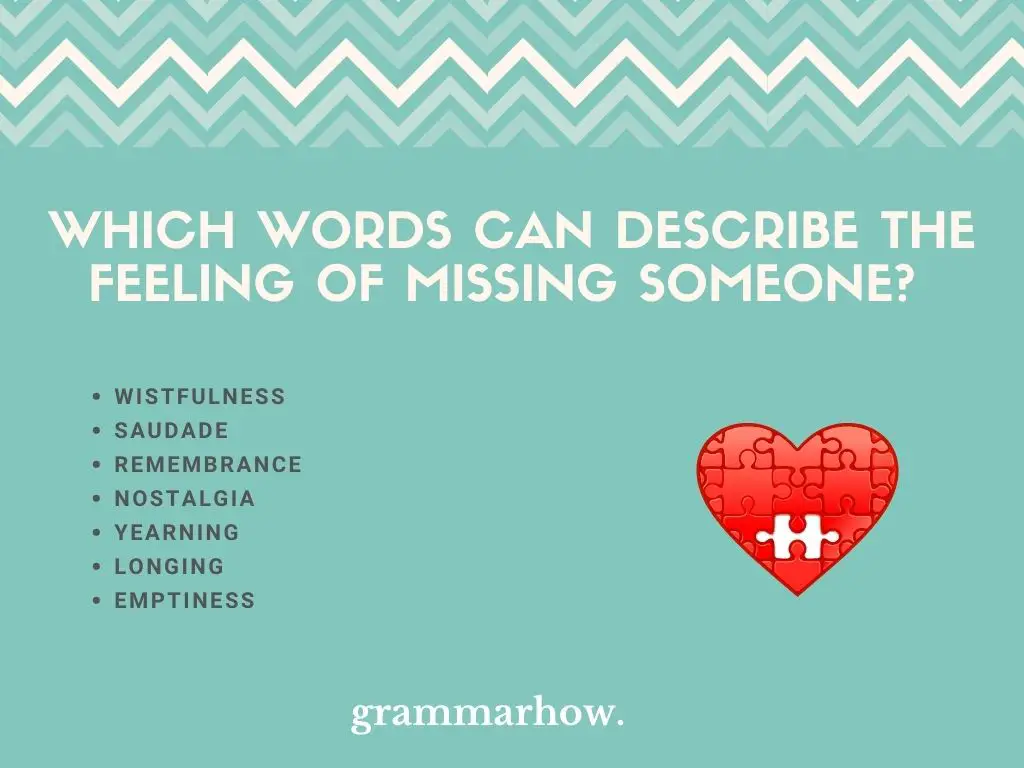 Which Words Can Describe The Feeling Of Missing Someone?