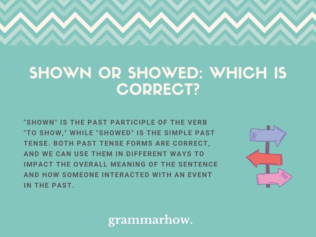 Shown Vs Showed Difference Explained Helpful Examples 