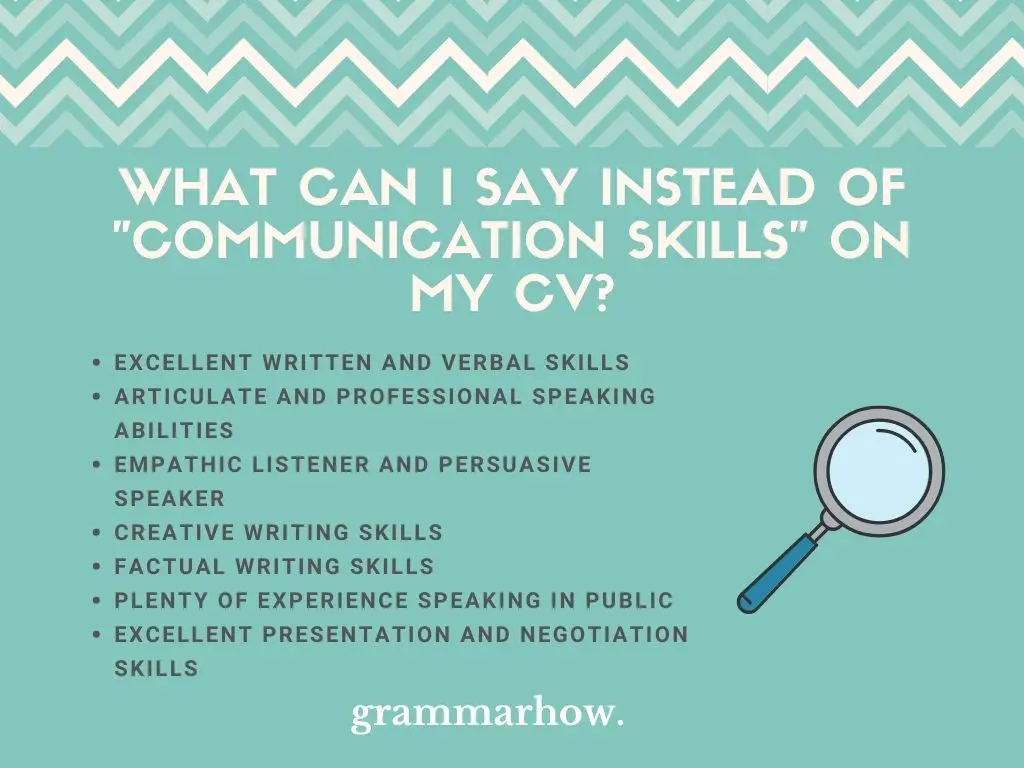 better ways to say communication skills