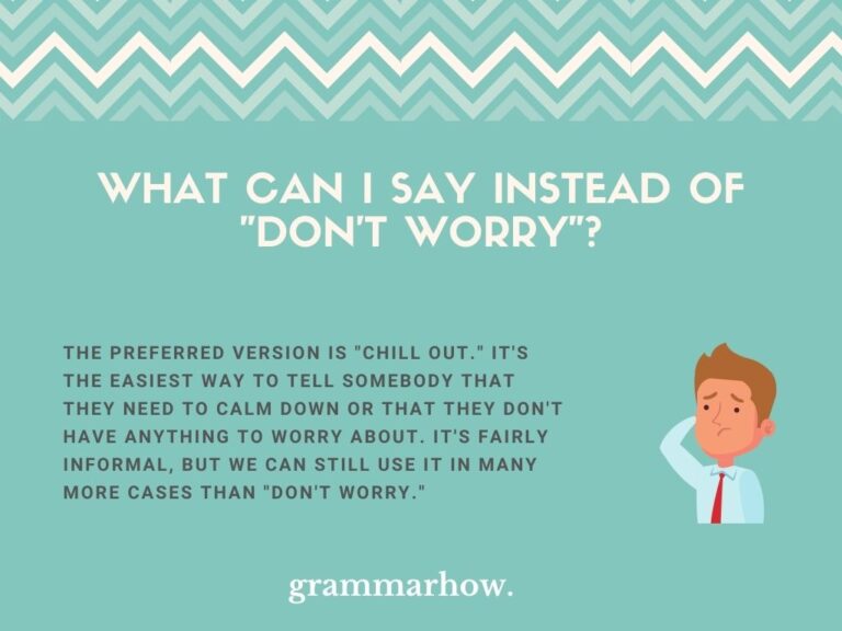 How To Say Worry In English