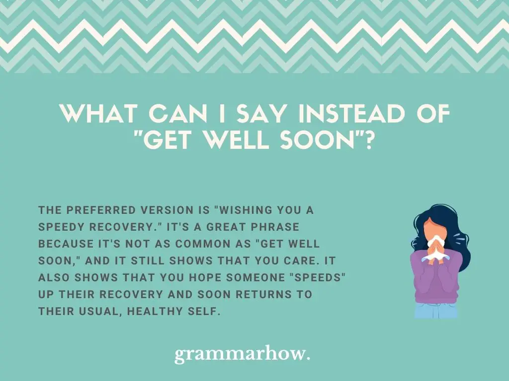 better ways to say get well soon