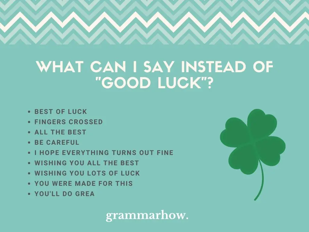 better ways to say good luck
