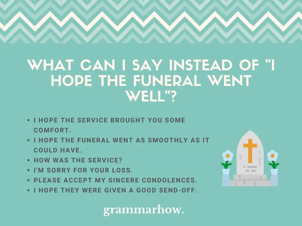 better ways to say i hope the funeral went well