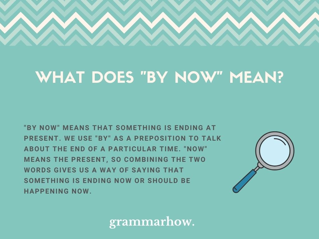  By Now Meaning Usage Guide Helpful Examples 