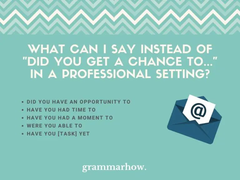 5 Professional Ways To Say “Did You Get A Chance To…”