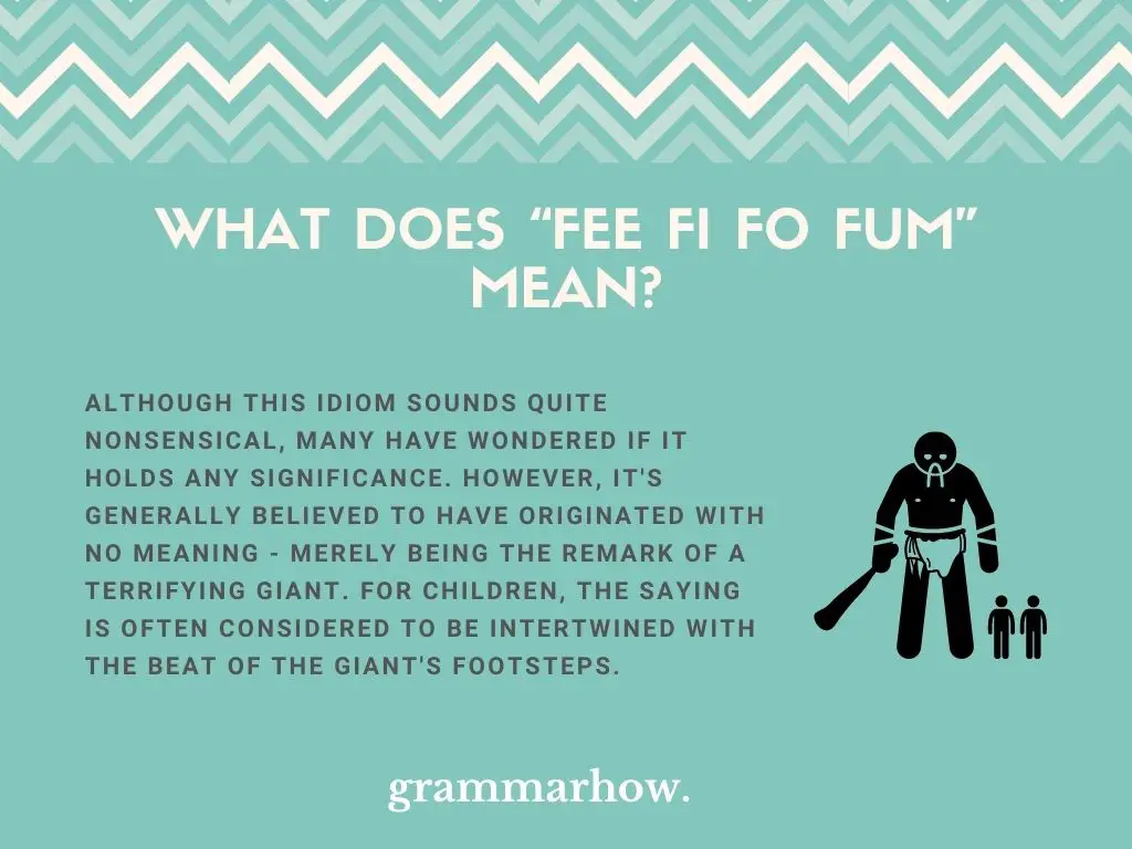 fee fi fo fum meaning