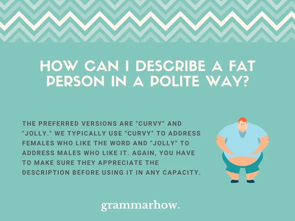 polite ways to describe a fat person